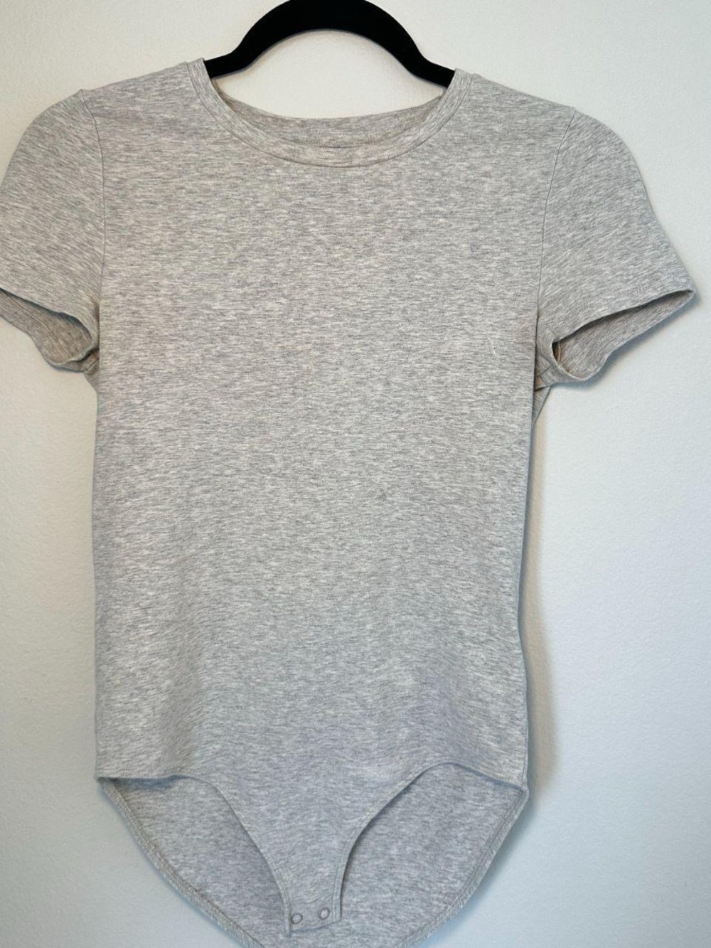 Gap Short Sleeve T-Shirt Bodysuit Light Heather Grey
